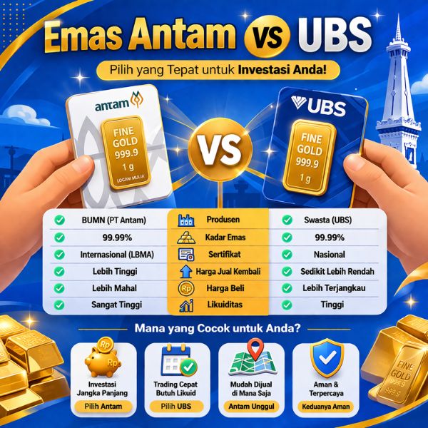 Emas Antam vs UBS: Komparasi Produk & Keunggulan